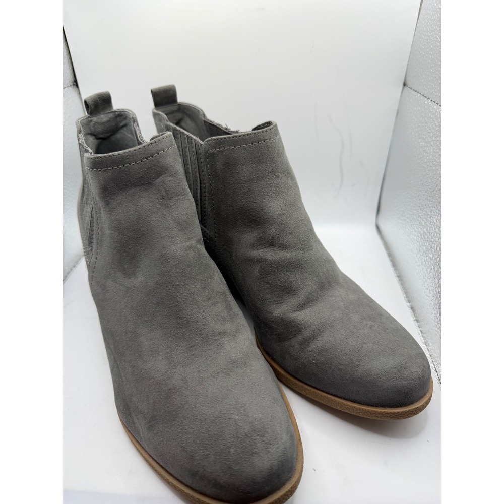DV8 Dolce Vita Grey Suede Wedge Ankle Boots Womens Size 10 Chelsea Booties‎